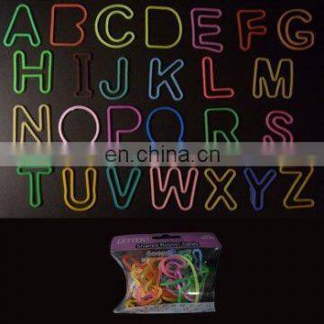 silicone shaped rubber bands/alphabet shaped silicone band