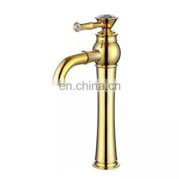 2018 Popular gold plating faucet & basin faucet & single lever lavatory mixer