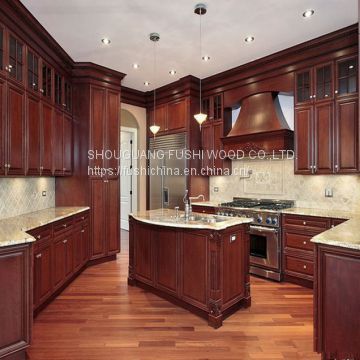 High Quality Wholesale Shaker Solid Wood Modular Kitchen Cabinet Simple Design