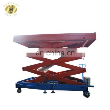 7LSJY Jinan SevenLift 300kg 4m outdoor mobile manual hydraulic light duty ball scissor lift platform