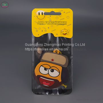 Profession custom funny face  hanging car paper air freshener  with various fragrance