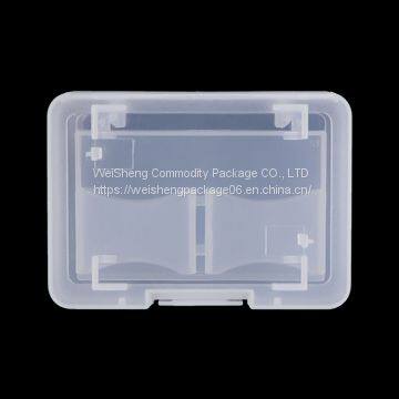 WEISHENG Multi 4 Slots CF SD Card Holder SD Memory Cards Small Memory Micro Card Boxes TF MMC Card Case Plastic photo-4