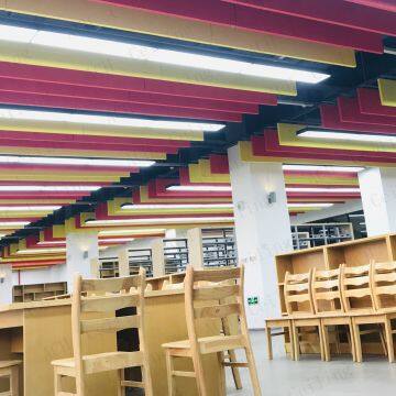 Acoustical Ceiling Suspension Systems Sound Absorbing Ceiling Baffle Boards Of Office, Meeting Room, Cinema, Gymnasium, School, etc