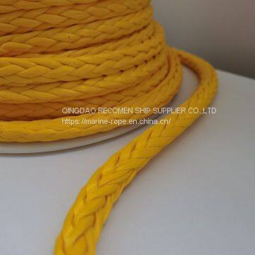 China supply 12-strand high strength mooring marine  towing uhmwpe rope