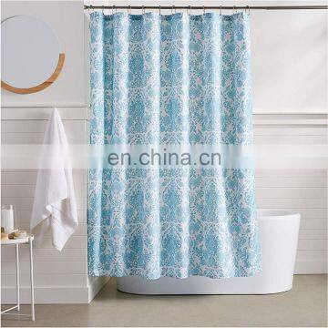 Cheap Blue design tropical shower curtain