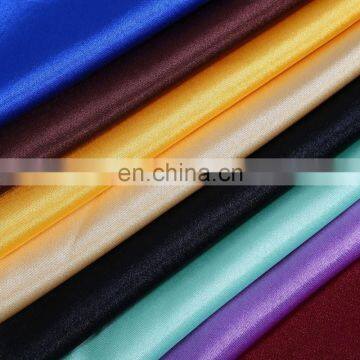 Chinese high quality various colors stock shiny satin fabric for dresses