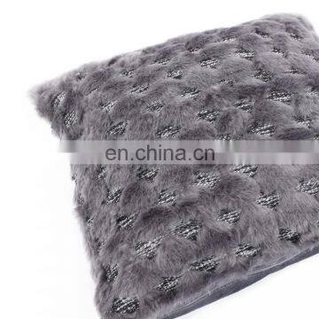 New Style Technology Dark Grey Jacquard Knitted Woven Decorative Cushion Cover photo-3