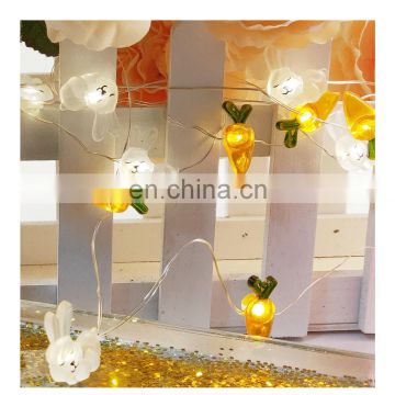 New Design LED Easter Bunny Rabbit copper wire light for Ins Hot Home Decorative Night lights Holiday Lighting Decoration