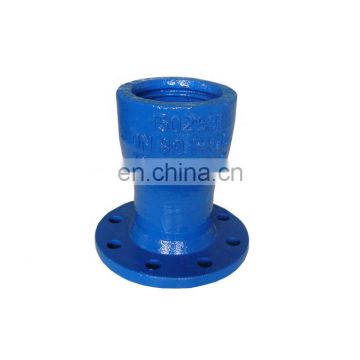 ISO2531 fbe coated ductile cast iron di flange socket pipe fitting