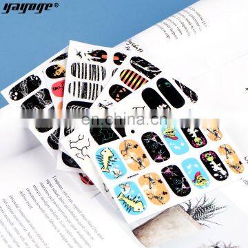 Ghost Skull full cover Nail Art Decals Halloween Nail Sticker for nail art design Private Label OEM ODM