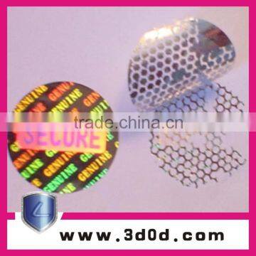 hot sale avoid hologram sticker/security stickers in Lianlong brand