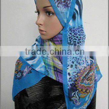 S588 printed chiffon newest islamic scarf