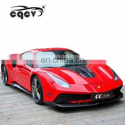Body Kit for Ferrari 458 in Misha Style Front Bumper Rear Bumper Hood Carbon Fiber Front Lip Rear Lip Side Skirts Fenders Canard