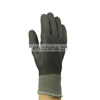 13 gauge knitted double liner full coated nitrile sandy nitrile working glove