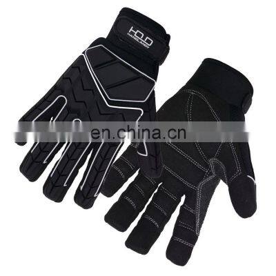 HANDLANDY Heavy Duty Vibration-Resistant Oilfield Oil and Gas Synthetic Leather Mechanics Impact Gloves