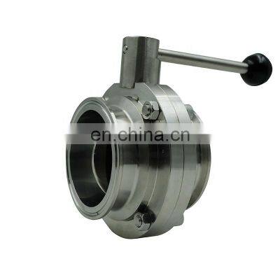 Latest Product High Durability Practical In Stock Clamp Sanitary Butterfly Valve Fittings For Sale photo-2