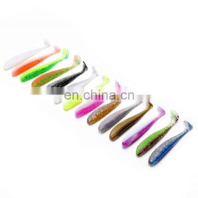 Amazon Hot 65mm/1.8g Wobblers Mandarin Fish Killer Two-Color Paddle Tail With Salt And Fishy Lure Soft Artificial Bait photo-4