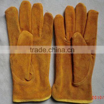 cow split leather protection car driving gloves / safety gloves for drivers