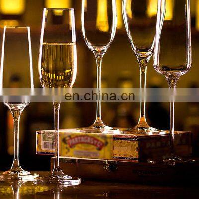 Best Seller Tulip Shaped Crystal Custom Logo Wedding Gifts Glass Champagne Flutes Wholesale