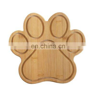 Popular Bamboo Paw Shaped Cutting Board Kitchen Cheese Cutting Board Cooking Tool Easy Hanging with Keyhole