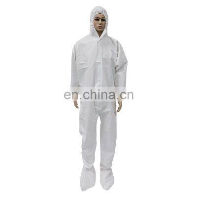 Disposable antistatic breathable Anti-Dust, Droplet Proof coverall protective ppe suit with shoe cover