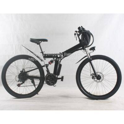 21speed 26*16inch Steel Folding Electric Mountain Bike Double Shock Absorption