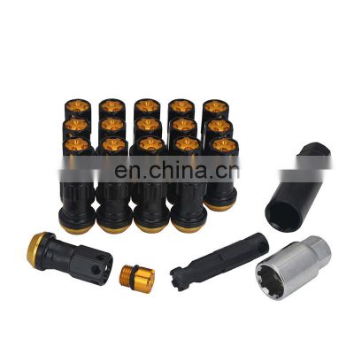 Gold 20 pcs/set Multi-Color Racing Steel Wheel Lug Nut