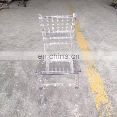 Hot sale clear event dinning chairs plastic clear wedding chair