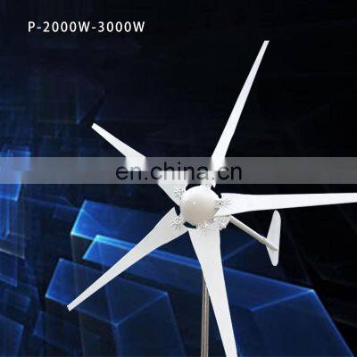 2000W Wind-solar Hybrid Home Wind Power Generation Five-blade Portable Manufacturers 48v Wind Generator Turbine Price photo-4