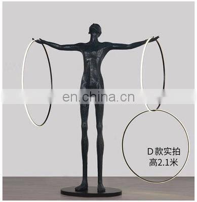 Bedroom Living Room Remote Control Tripod Humanoid LED Floor Lamp