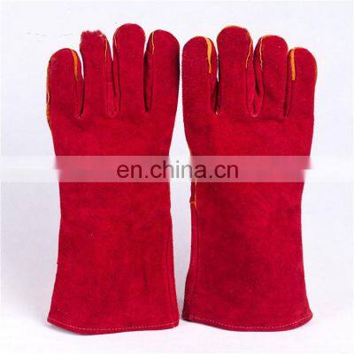 Wholesale Cheap Cowhide Split Leather Working Safety Driving Gloves Welding photo-2