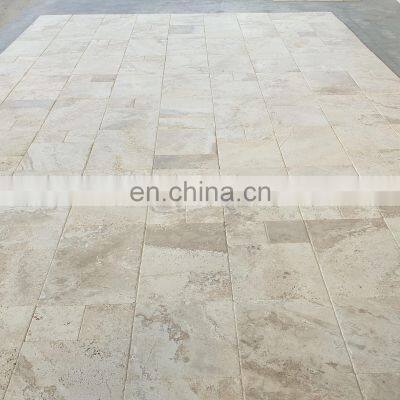 Premium Quality Navona Travertine Tumbled French Pattern Set Paver Tumbled From Turkey CEM-FPT-21 photo-5