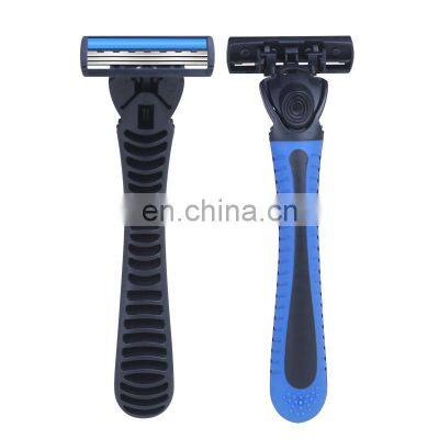 1 Handle and 4 Refill Cartridges Disposable Shaving Razor For Men Triple Blades Stainless Steel Razor Beard Shaver KL3-03