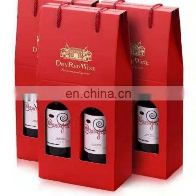 Red Wine Box Packaging Gift Beer Carton Custom Luxury Shipping Paper Cardboard Wine Box