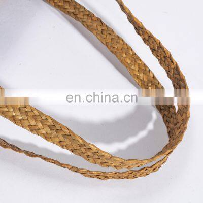 HBK Wholesale Handmade Natural Weaving Beach Shopping Stylish Palm Leaf Handmade Strew Clutch Seagrass Handle Bag French photo-2