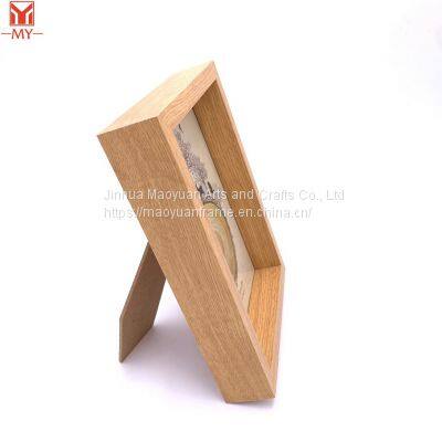 Cheap Price MDF High Quality Photo Frame Walnut Grain Deepen Photo Frame photo-3