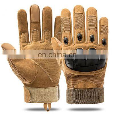 Custom Outdoor Sport Motorcycle Touch Screen Hard Knuckle Full Finger Combat Tactical Gloves For Winter photo-3