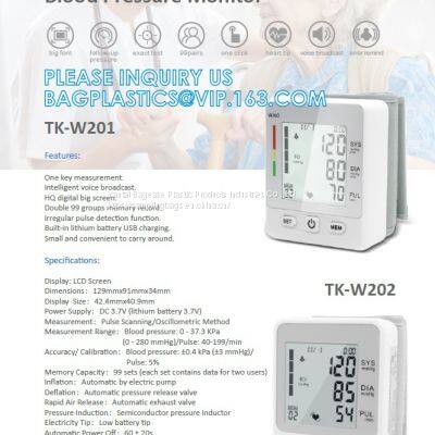 Blood Glucose Meter, Ensiometre Sphygmomanometer Monitor De Pressao Sanguinea Presion Arterial Digital Wrist Blood Pressure Monitor photo-4