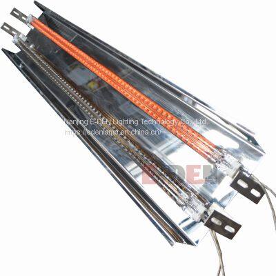 Short Wave Semiconductor Heating Lamp Twin Tube Quartz Infrared Lamp