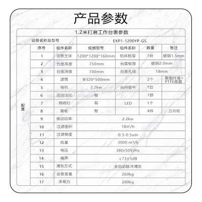 GYPEX 1.2-meter Wet Dust Removal and Polishing Workbench Direct Deal photo-2