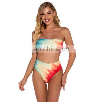 Fashion Sexy Women Beachwear Two Pieces Women Good Quality Swimwear High Waist Bikini