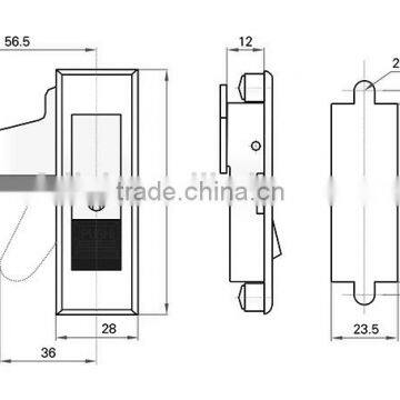 CE Rohs Certificate Reb Button Flat Fingerprint Latch Cabinet Turn Lock