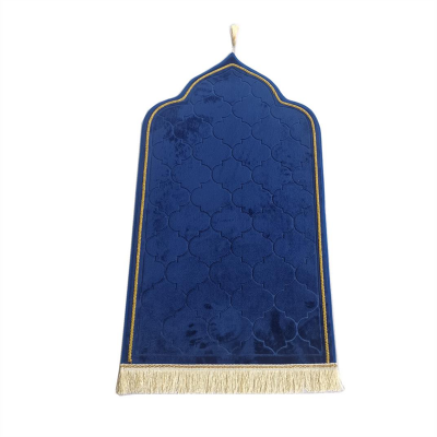 Hot Selling Portable Embroidery Foam Arabic Ramadan Padded Praying Rug Sejadah Muslim Prayer Mat photo-3