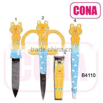 Manicure Pedicure Set,4pcs tools in the light blue plastic box