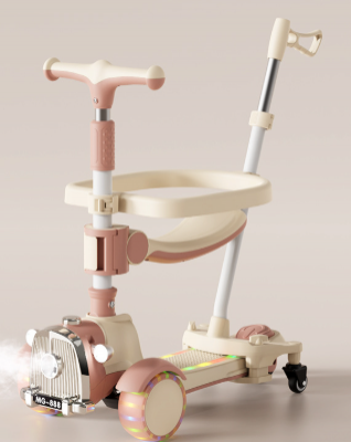 Children's Scooter, Folding Baby Scooter With Push Handle, 3-in-1 Toy Tricycle for Boys and Girls Aged 1-3-7（Wechat:13510231336） photo-4