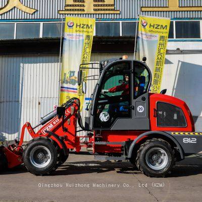 HZM 1.2ton 812  Compact Small Front End Loaderwith Euro Type Quick Hitch for Sale