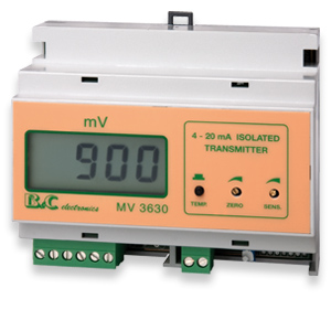 MV 3630 ORP Controller, 4-20mA Isolated Output, 10-30VDC Power, Modular Design for Process Applications