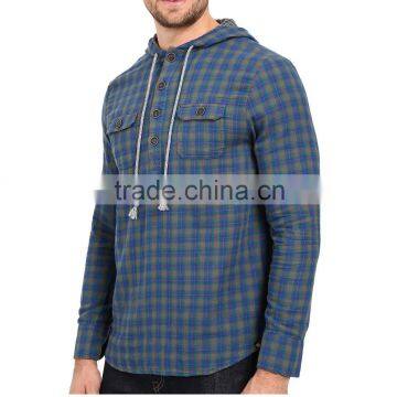 Fashion China Manufacturer Mens Check Henley Hoodies Quality Choice photo-3