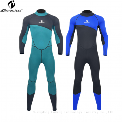 scuba diving suit one piece waterwear spine protection pad stretchy wetsuit fullset