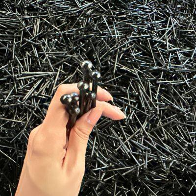 Pregos de aço preto compatíveis com a norma ASTM A153 - Fixadores de alta resistência com calibre de 12 a 16